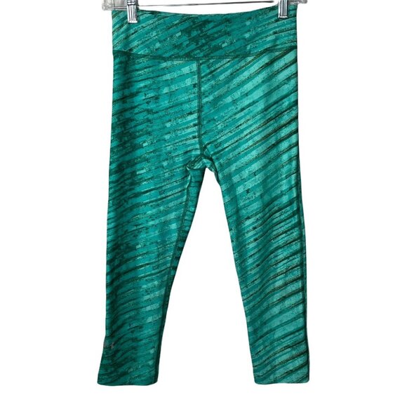 Under Armour HeatGear Compression Capri Leggings Teal Size Small - Picture 1 of 9